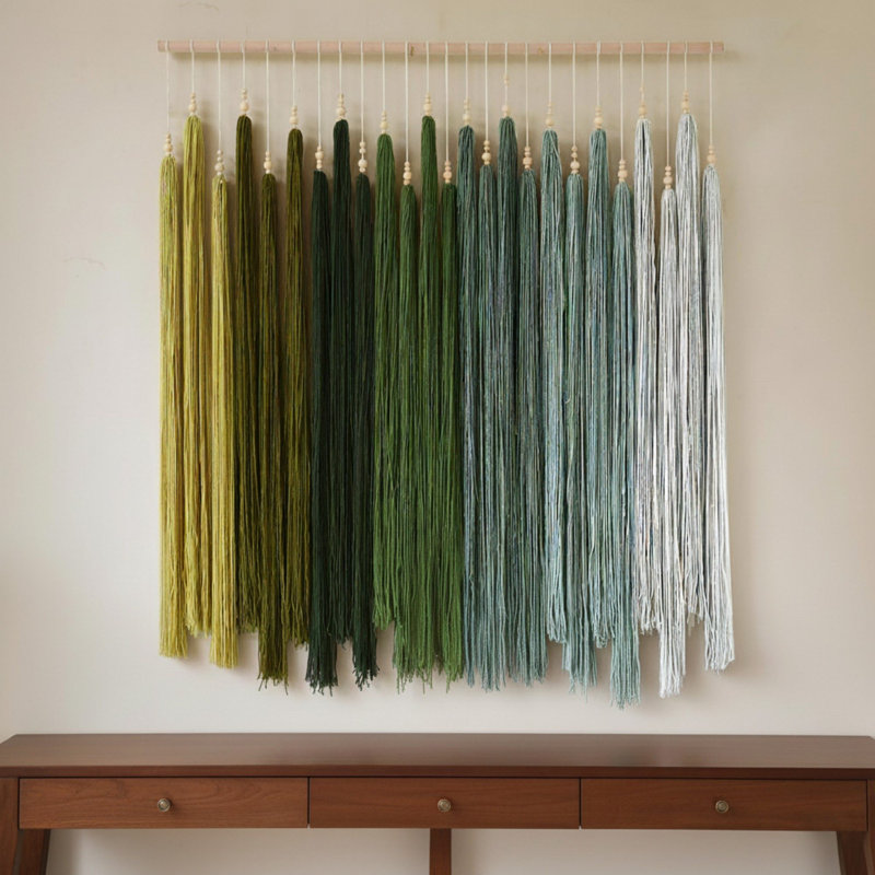 Décoration murale bohème géométrique l 39 po x L 45 po Boho, Green