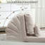 Fauteuil convertible convertible, canapé paresseux, canapé-lit pliant rembourré avec dossier réglable, structure en métal et coussins pour le salon, la chambre à coucher, beige