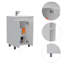 Ensemble de salle de bain 2 pièces avec lavabo, meuble-lavabo autoportant Acra et armoire à linge Magna, blanc