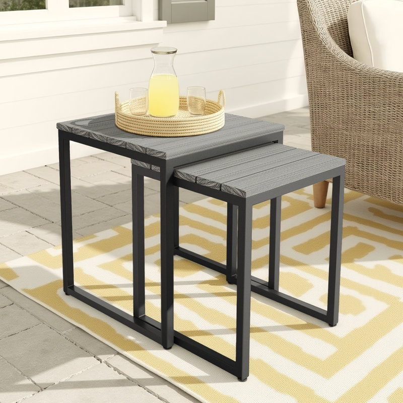 Townsend Nesting Side Table Set, Black