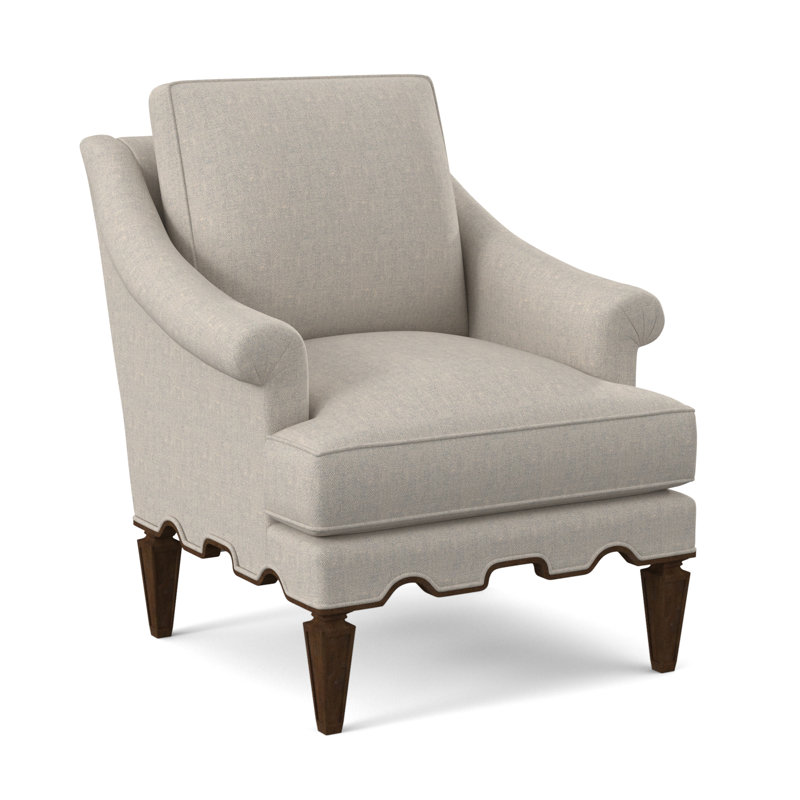 Palm Armchair, American Walnut, Margaret Ebony Polyester Blend
