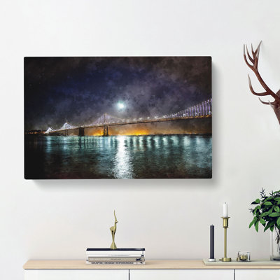 The San Francisco Oakland Bay Bridge - Wrapped Canvas