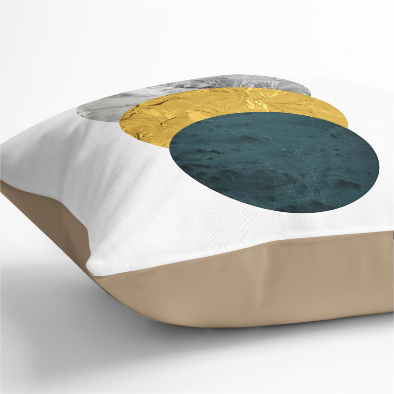 Textured Shapes No.1 Square Throw Cushion, Stone, 40cm H x 40cm W x 15cm D