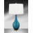 Rovigo 28" Teal and Black Fused Glass Table Lamp
