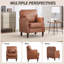 Chaise d'appoint avec accoudoir à garniture cloutée-589084762