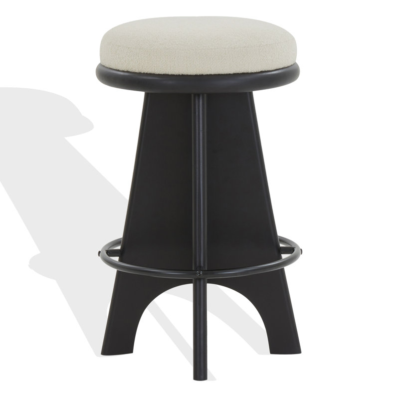 Bellarita Round Stool, Black, Counter Stool (26” Seat Height)