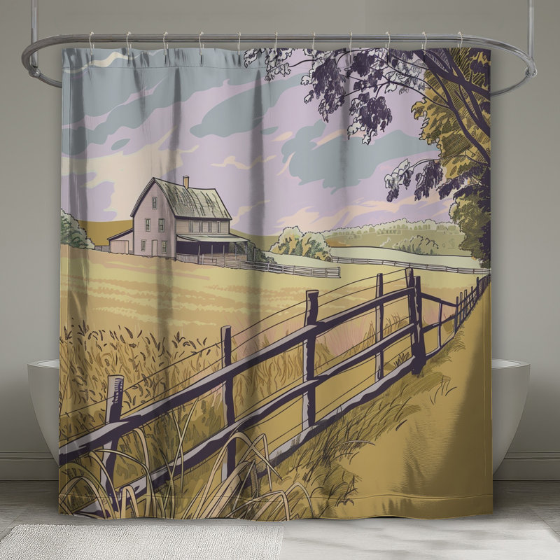Rideau de douche Farmhouse, L 70 po x H 73 po