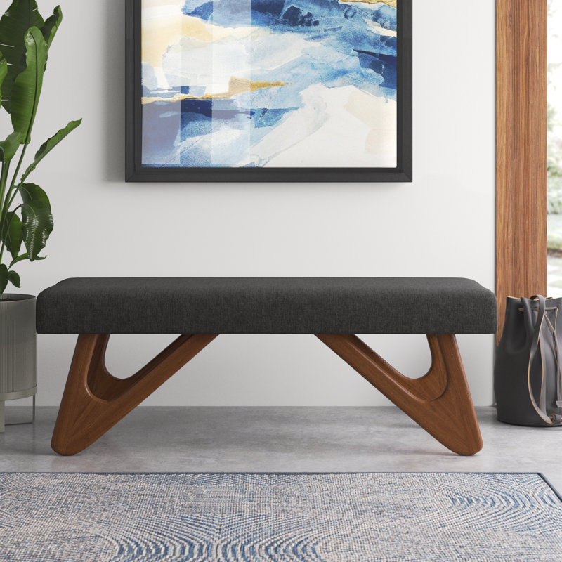 Banc rembourré Valladares, Gris foncé