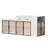 94.5"W Large Kitchen Island Double Side