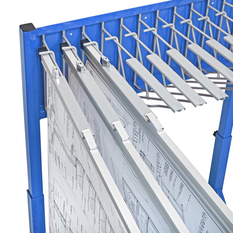 Support de rangement vertical en acier, Blue
