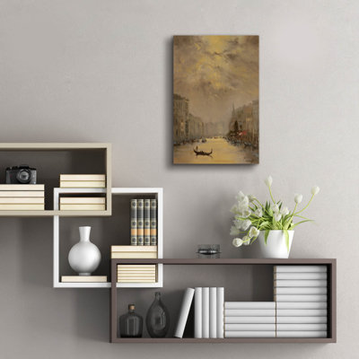 Epic Art 'Venice Evening Gold'  by Chuck Larivey Acrylic Glass Wall Art, 16" x 24"