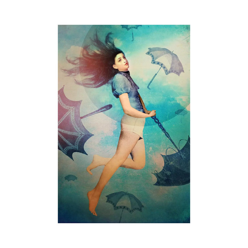 «Easy» par Catrin Welz-Stein - impression d'art graphique, Toile tendue, H 18 po x l 12 po x 1,5 po, Pas de tapis