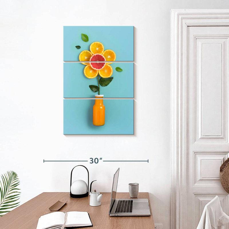 Fleur de jus d'orange Harnek, H 32 po x l 20 po