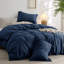 Ensemble de couette 3 pièces Bedsure 100 % coton avec rembourrage en polyester, 143 fils/cm²-106246651-106246653