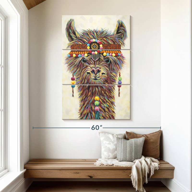 Brampt Hippie Llama II, 50" H x 32" W