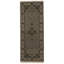Tapis vert / brun / beige en laine / coton oriental fait à la main 2 pi 7 po x 6 pi 8 po
