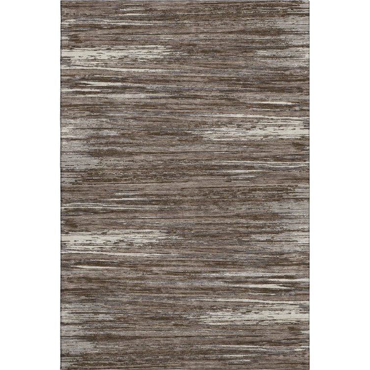 Premium Machine Washable Prisco Brown Rug