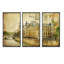 Vieilles cartes parisiennes - ensemble de 3 toiles d'art encadrées-1889157689-1889157688