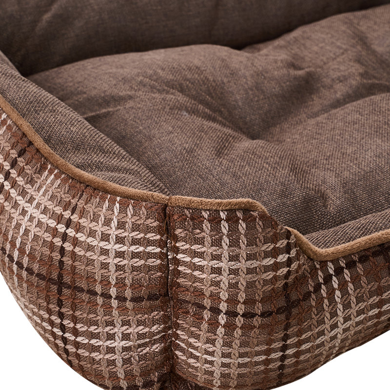 Pet Bed, Small (15cm H x 70cm W x 60cm D), Coffee