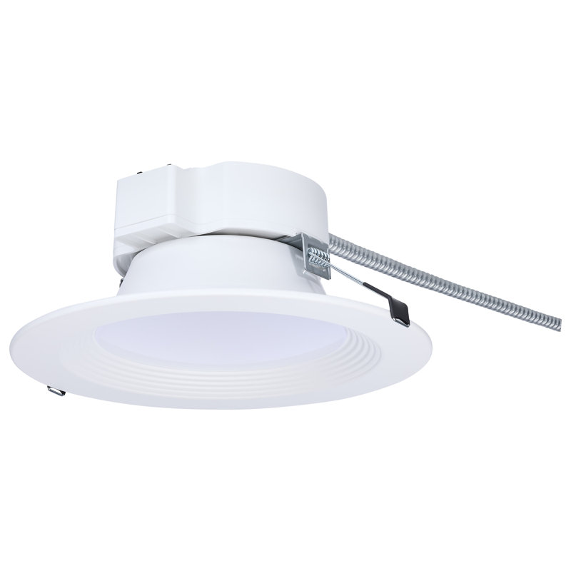 25.5W Field Selectable LED 8-Inch Commercial Downlight Dual Dimming Round 120-347V
