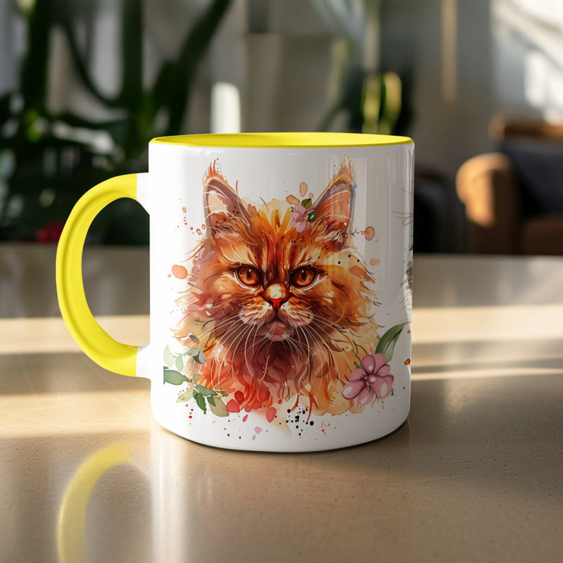 Mug, 2, Yellow
