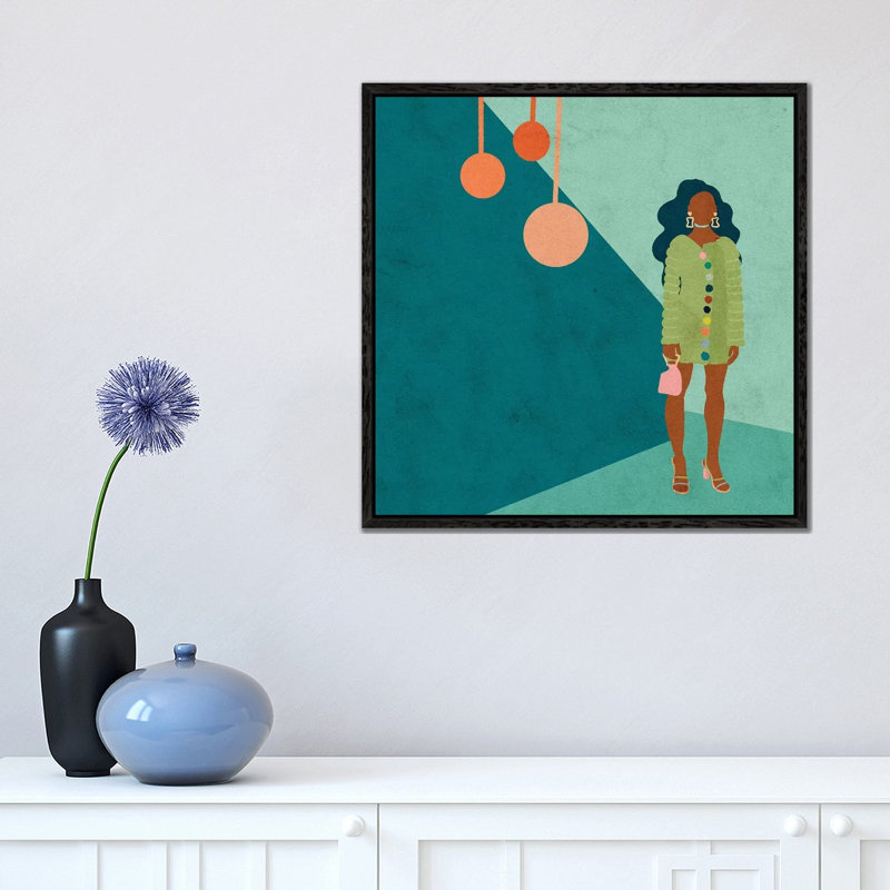 Torya by Reyna Noriega - Print on Canvas, 93.98 cm H x 93.98 cm W, Black Framed