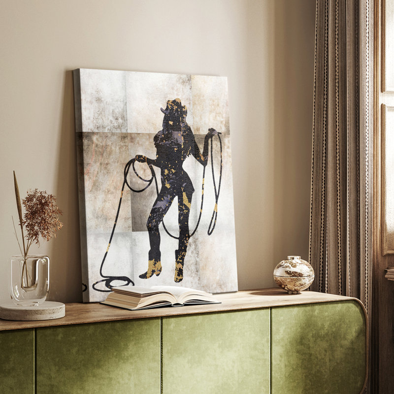 Cowgirl III - Cavas enveloppés de galerie, H 12 po x l 8 po