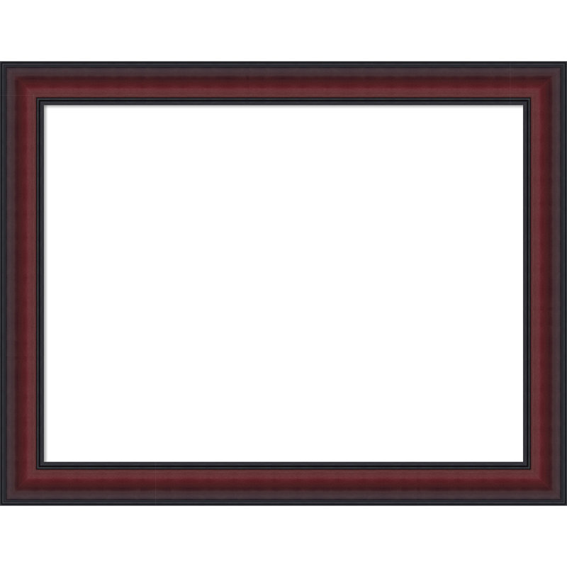 Tableau magnétique effaçable à sec avec cadre en cerisier Dalat, H 22 po x l 28 po