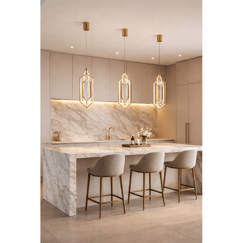 Hexa Verge Hexagon LED Pendant