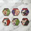 Ensemble de 6 sous-verres mignons, sous-verres hexagonaux en liège avec des races de chiens colorées et des dos en liège antidérapants