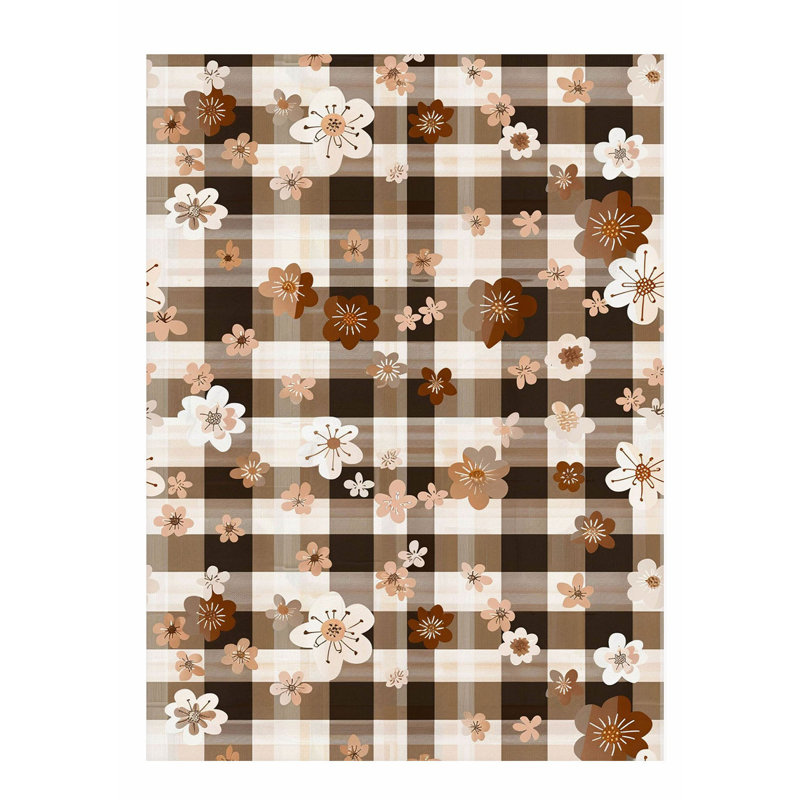 Motif floral d'automne sans cadre III, H 10 po x l 8 po