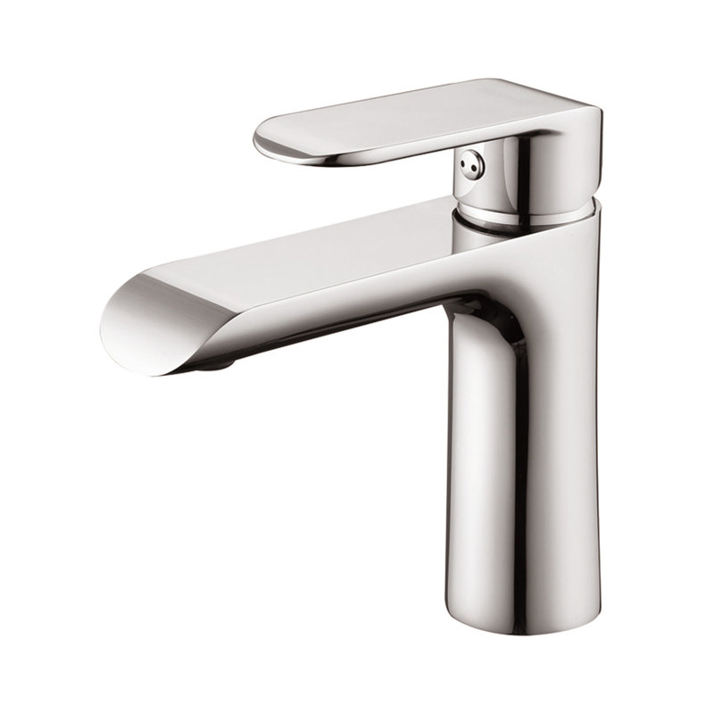 Blossom Chrome Single Hole Bathroom Faucet – Modern Single Handle Sink Faucet with Sleek Design and Solid Brass Construction