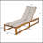 Elegant Acacia Wood Chaise Lounge Chair With Comfortable Mesh Seating For Outdoor Relaxation And Durability