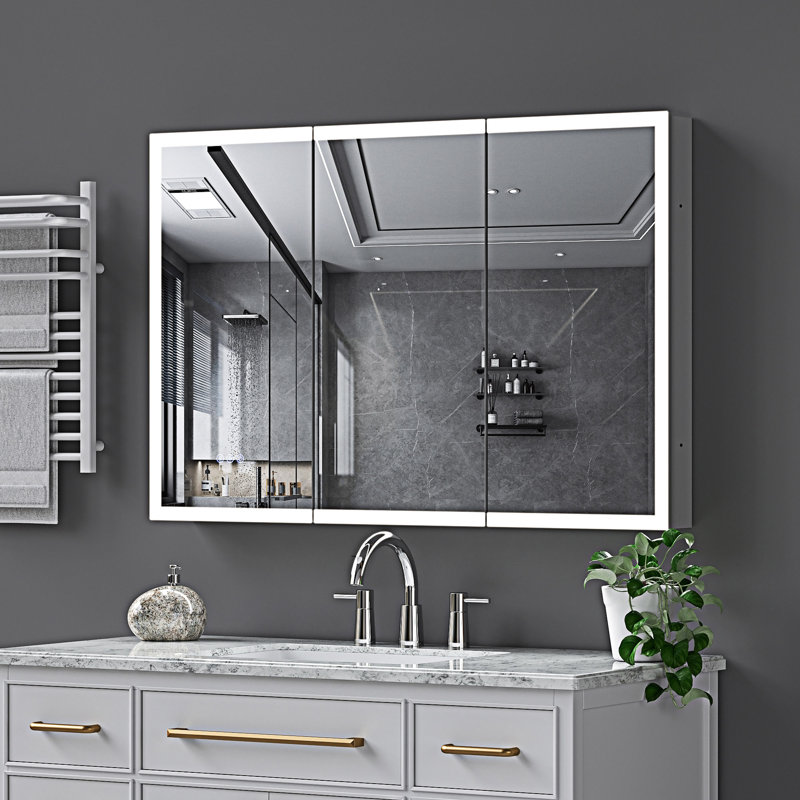 Armoire de salle de bain à DEL avec miroir
