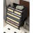 Wood Storage accent Chest with 4 Rattan Drawers and wooden legs