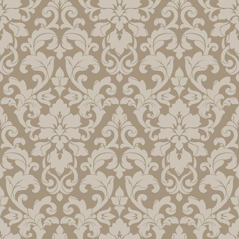 Positano 10m x 52.8cm Matte Wallpaper Roll, Brown/Silver