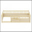Lit simple au sol avec barrière et porte de haute sécurité, conception en bois Montessori pour la chambre à coucher
