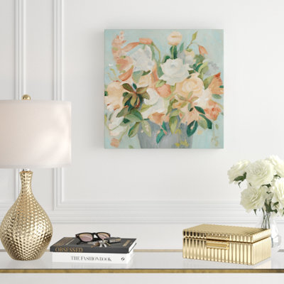 « doux pastel bouquet ii », peinture sur toile tendue