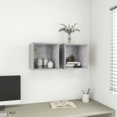 Doristene 2 Piece Square Cube Shelf
