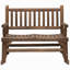 Chaise berçante en bois pour 2 personnes