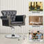 Fauteuil de coiffeur à large assise noir