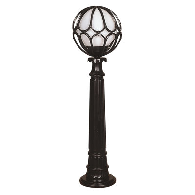 Modern Outdoor Floor Lamp, Black & White, 37.4 x 9.1 inches | Durable ABS Body & Polyethylene Cap, E27 Socket Max 40W, IP65 Waterproof | Stylish Industrial Design for Patios, Gardens, & Outdoor Spaces