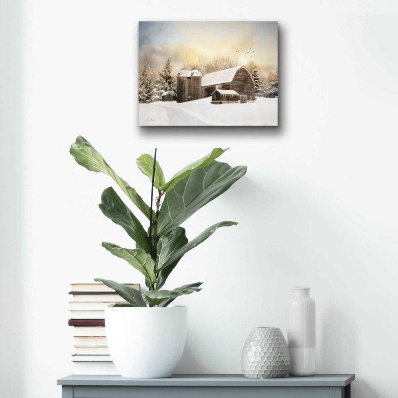 «The Color of Winter» par Lori Deiter, art mural en verre acrylique, H 12 po x l 16 po x P 0,13 po