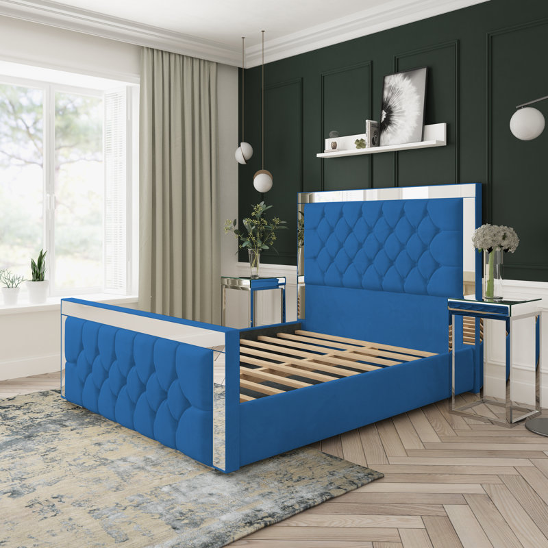 Divan Bed Base, Blue, Super King (6')