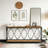 2-Tier Long Console Table Sofa Table Entryway Console with Storage Shelf