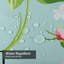 Rideau de douche imperméable à l'eau avec motifs floraux et roses-557341547