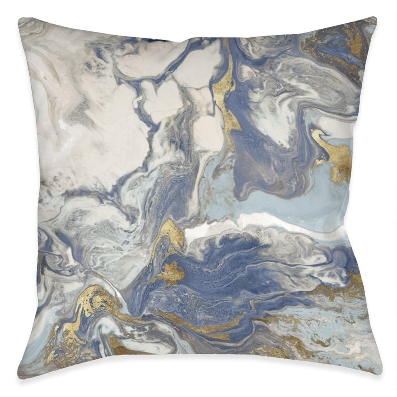 Marbling Splash Throw Pillow