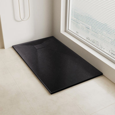 Slip-Resistance 32mm H Rectangular Black Shower Tray