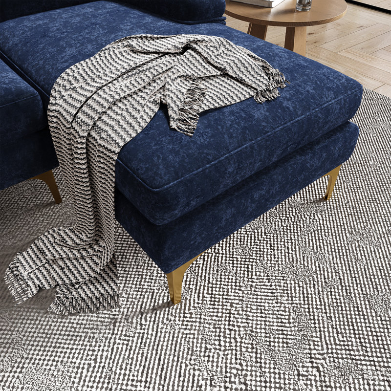 Canapé modulaire COOLMORE, Chenille bleue marine
