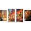 "Café In Light" par Haixia Liu, ensemble de 4 reproductions sur toiles-63562911